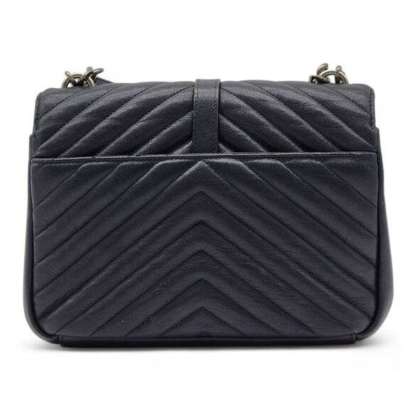 Saint Laurent College Medium Chain Bag - Leather - Blue *preloved - Picture 3 of 14